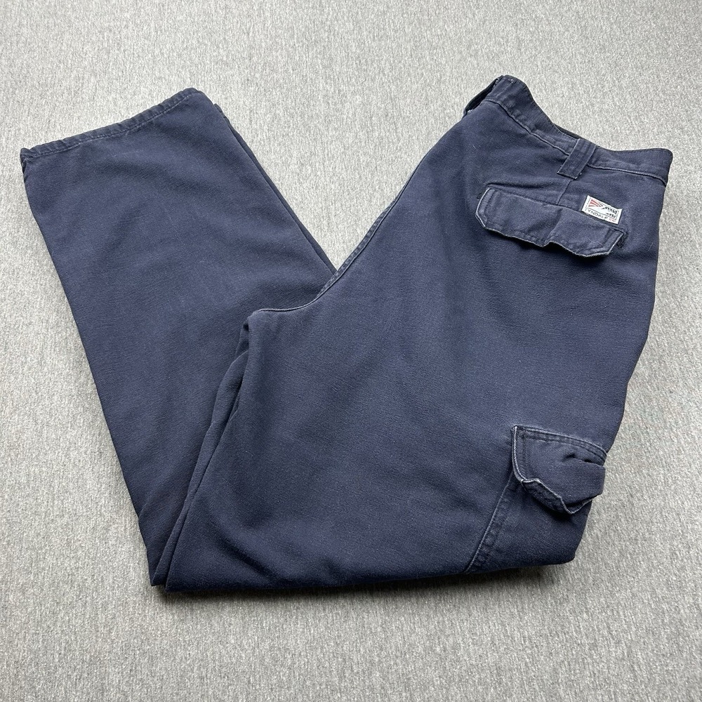 Tyndale FR Cargo Pants Men's 34x29 Blue Flame Resistant Workwear CAT 2 NFPA 2112